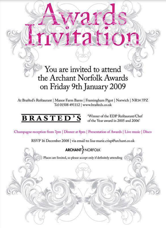 sample of award ceremony invitation wording